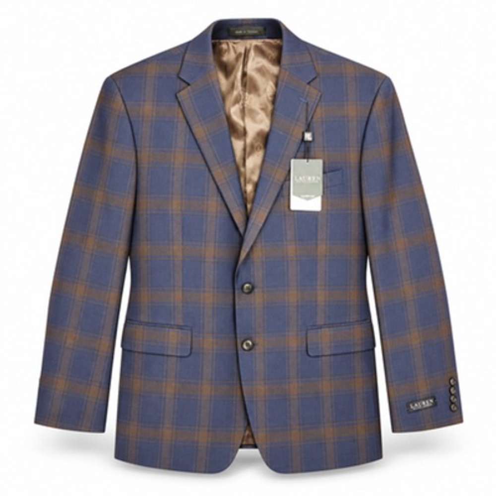 Lauren Ralph Lauren Lexington UltraFlex Men's 48R Blue Plaid Blazer NWT - Picture 2 of 16